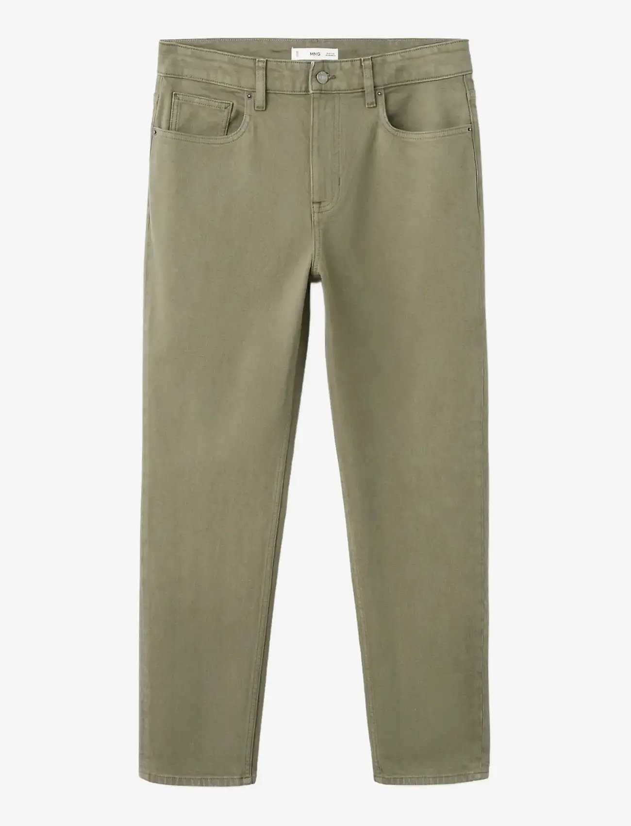 Mango - Ben cropped tapered-fit jeans - spodnie & dżinsy - beige - khaki - 1