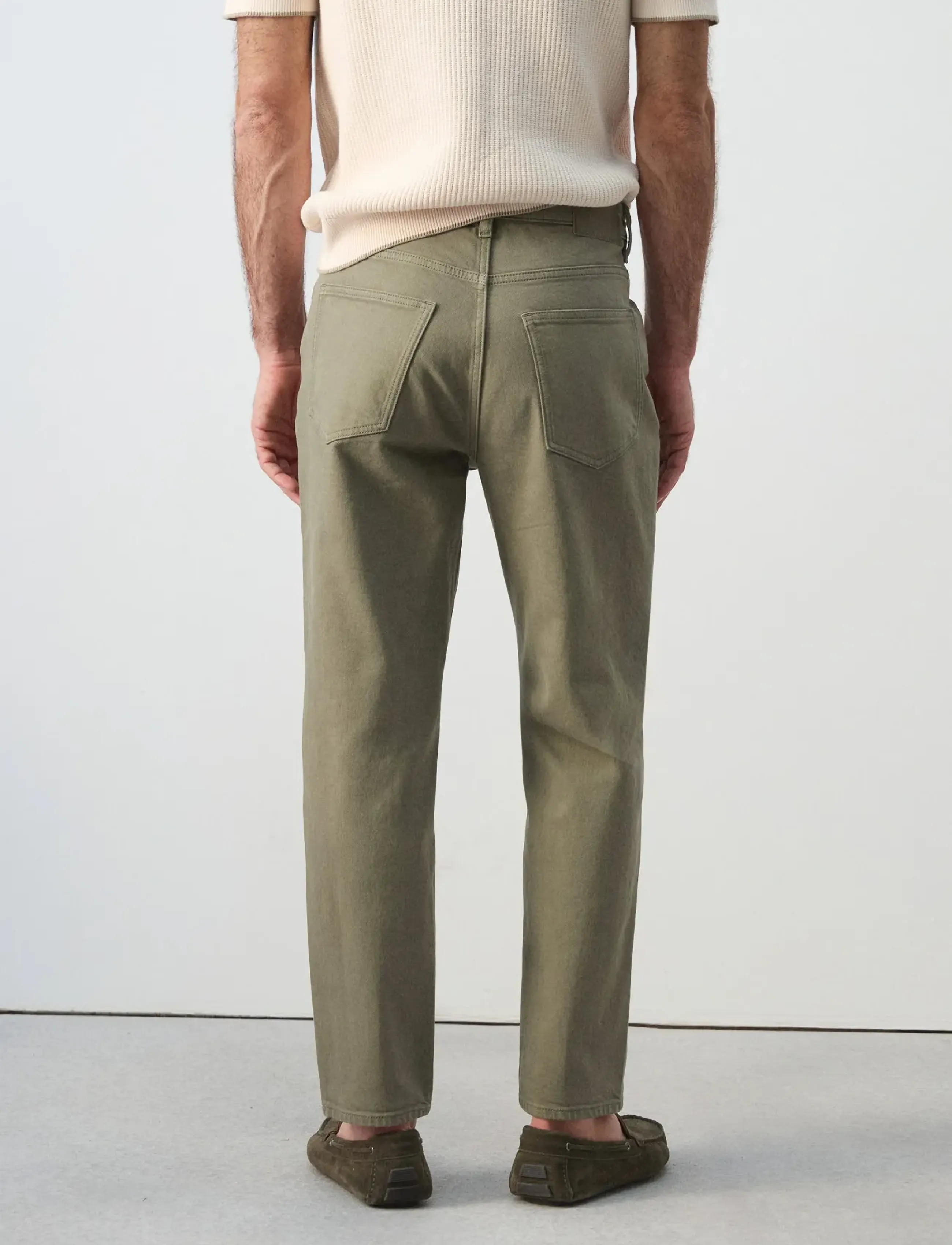 Mango - Ben cropped tapered-fit jeans - byxor & jeans - beige - khaki - 2