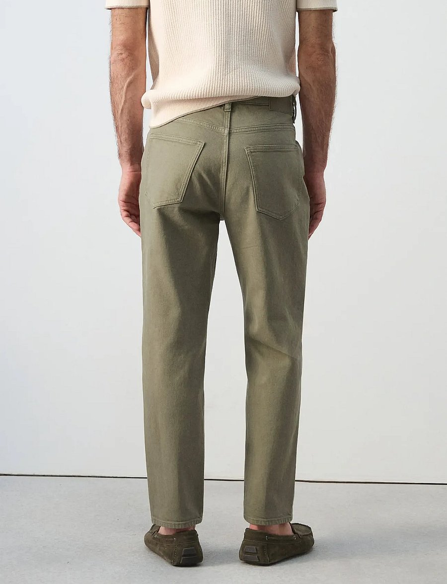 Mango - Ben cropped tapered-fit jeans - tapered jeans - beige - khaki - 2