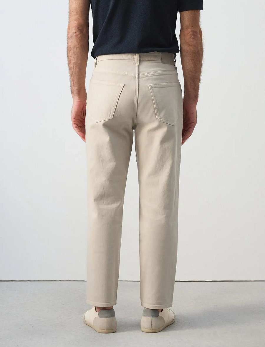 Mango - Ben cropped tapered-fit jeans - tapered jeans - lt pastel brown - 2