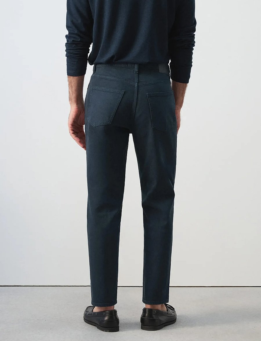 Mango - Ben cropped tapered-fit jeans - tapered jeans - navy - 2