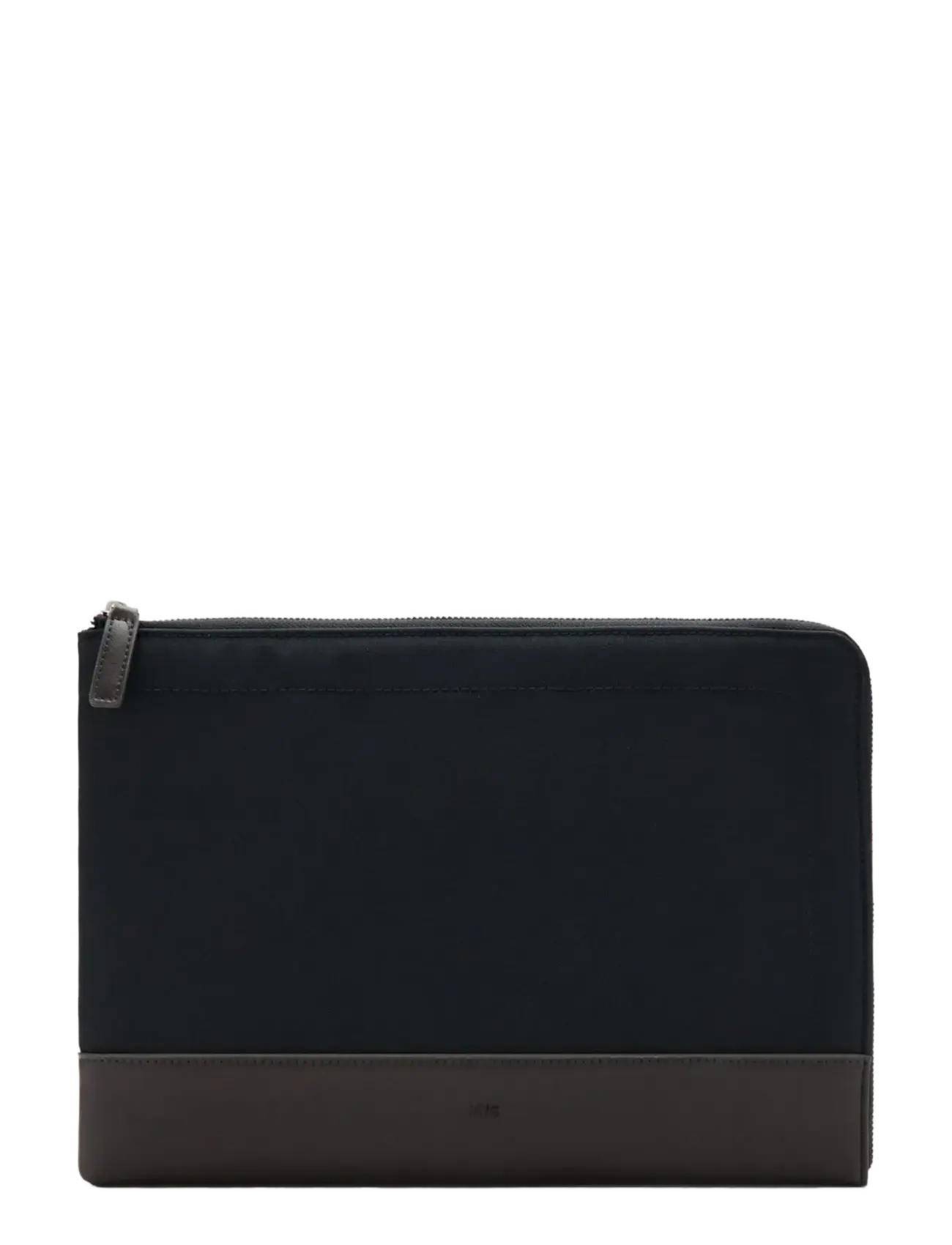 Mango Laptop case with leather details - Mango - BROWN / black