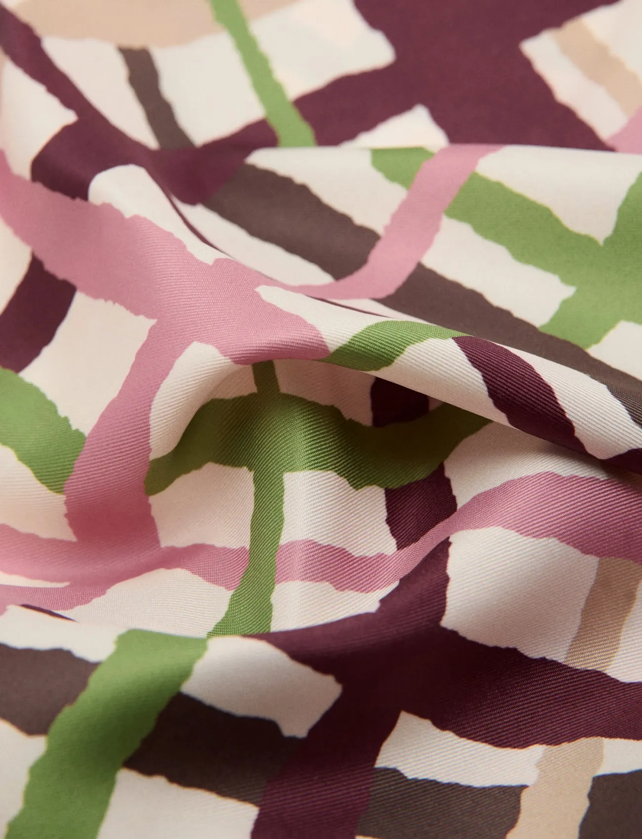 Mango - Geometric printed foulard - laveste priser - dark red - 1