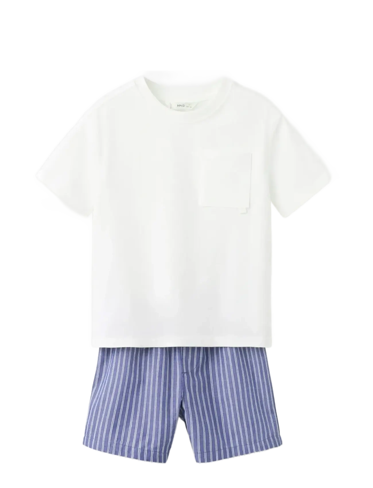 Mango Striped Short Pyjamas, 18-24M, Weiß - Pyjama Sets, Kinder