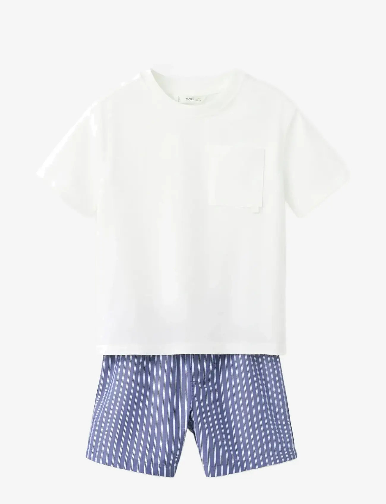 Mango - Striped short pyjamas - pyjamasset - natural white - 0
