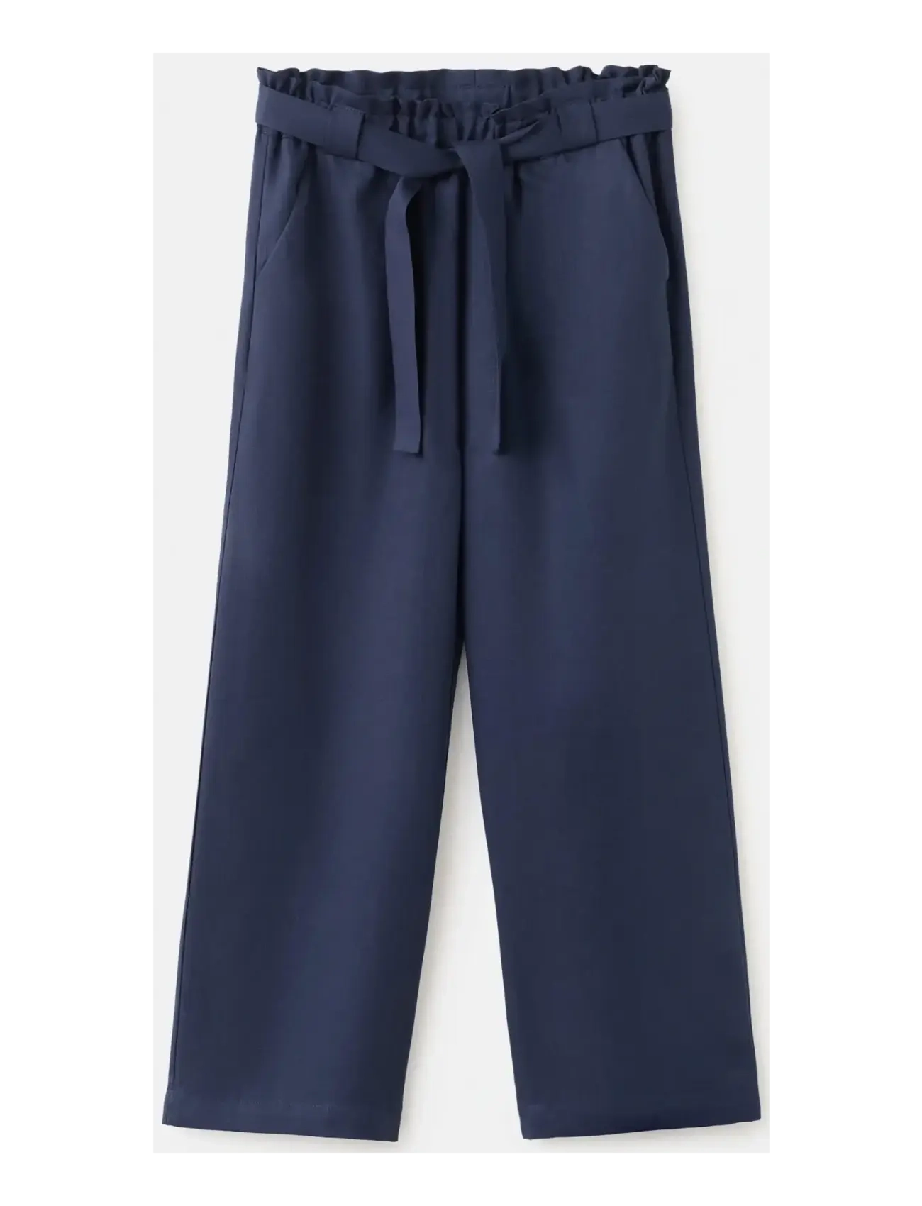Mango Lyocell tie-waist trousers - Bukser - NAVY / navy
