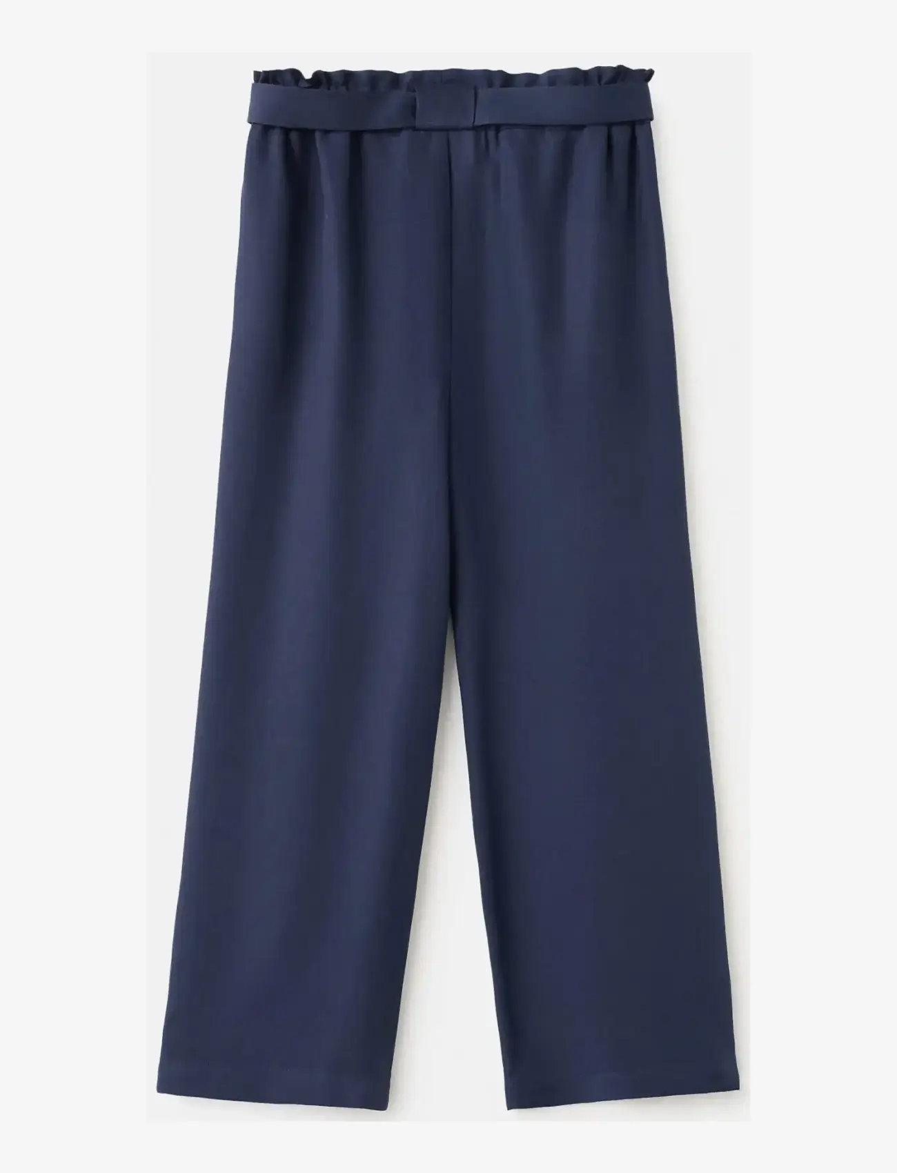 Mango - Lyocell tie-waist trousers - bukser - navy - 1