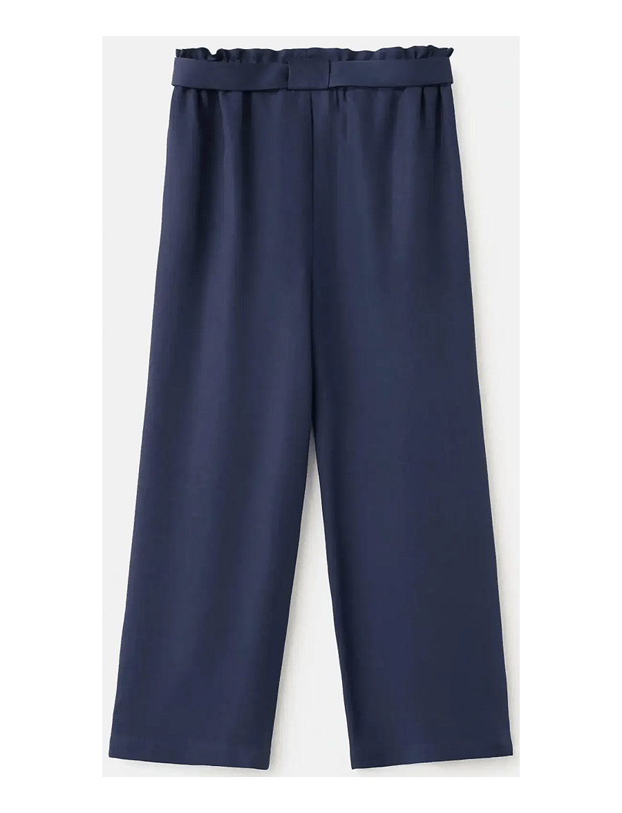 Mango - Lyocell tie-waist trousers - byxor - navy - 1