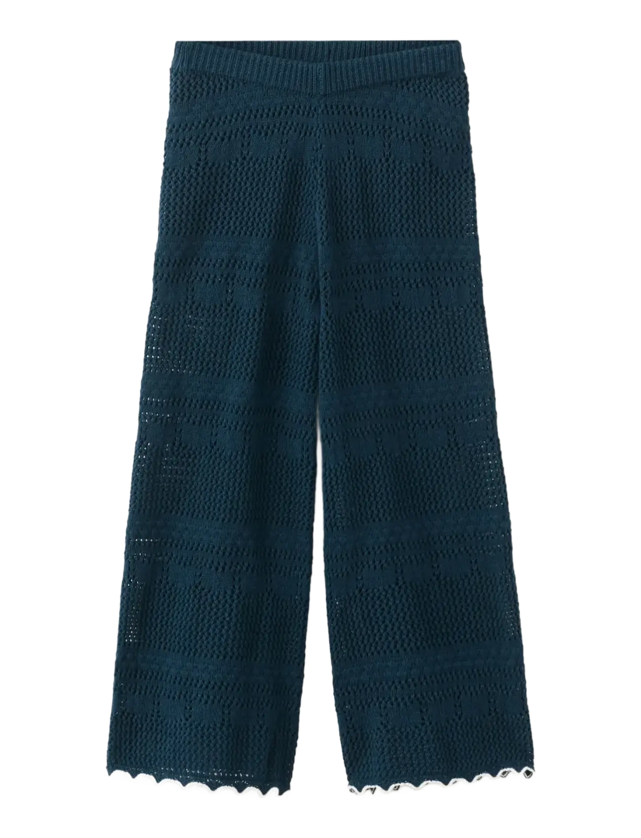 Mango Contrast crochet trousers - Underdele - NAVY / navy