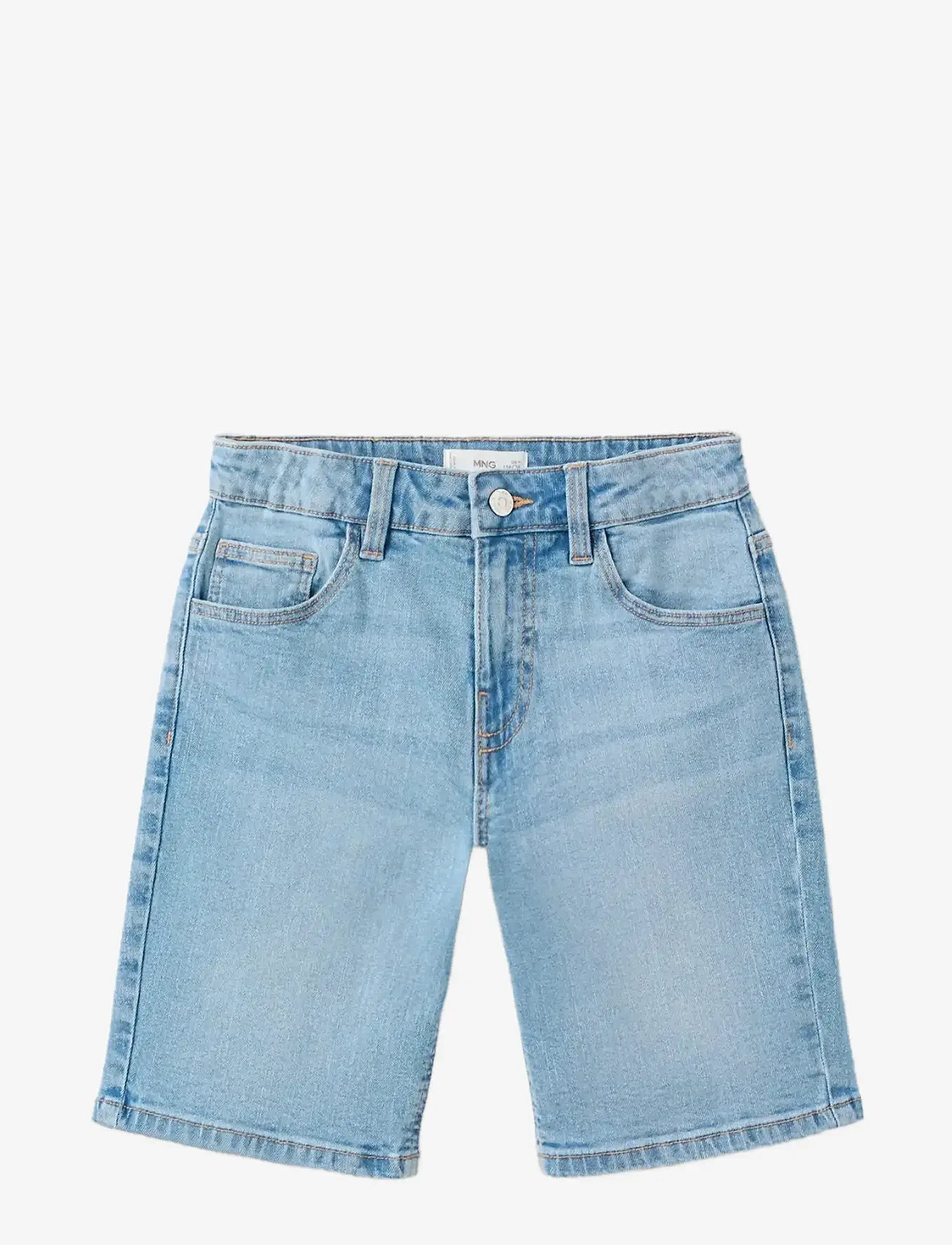 Mango - Straight-fit denim bermuda shorts - denimshorts - open blue - 0