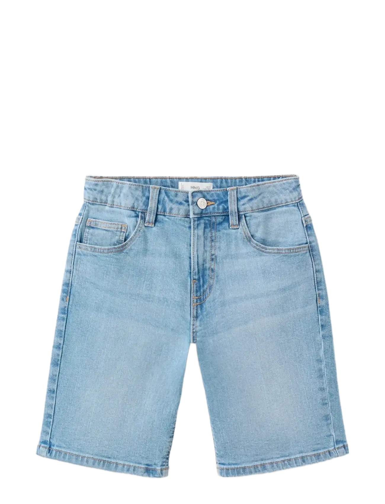 Mango Straight-fit denim bermuda shorts - Shorts - OPEN BLUE / blue