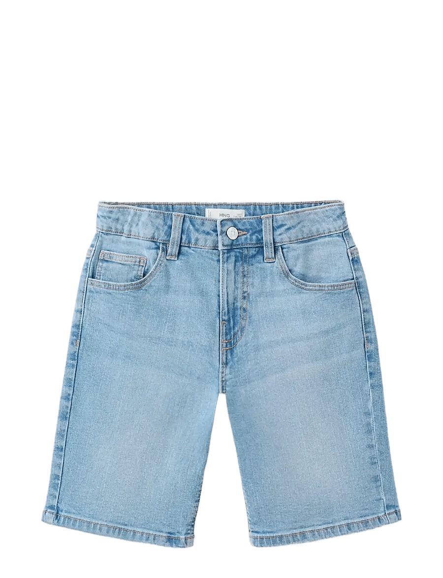 Mango - Straight-fit denim bermuda shorts - jeansshorts - open blue - 0