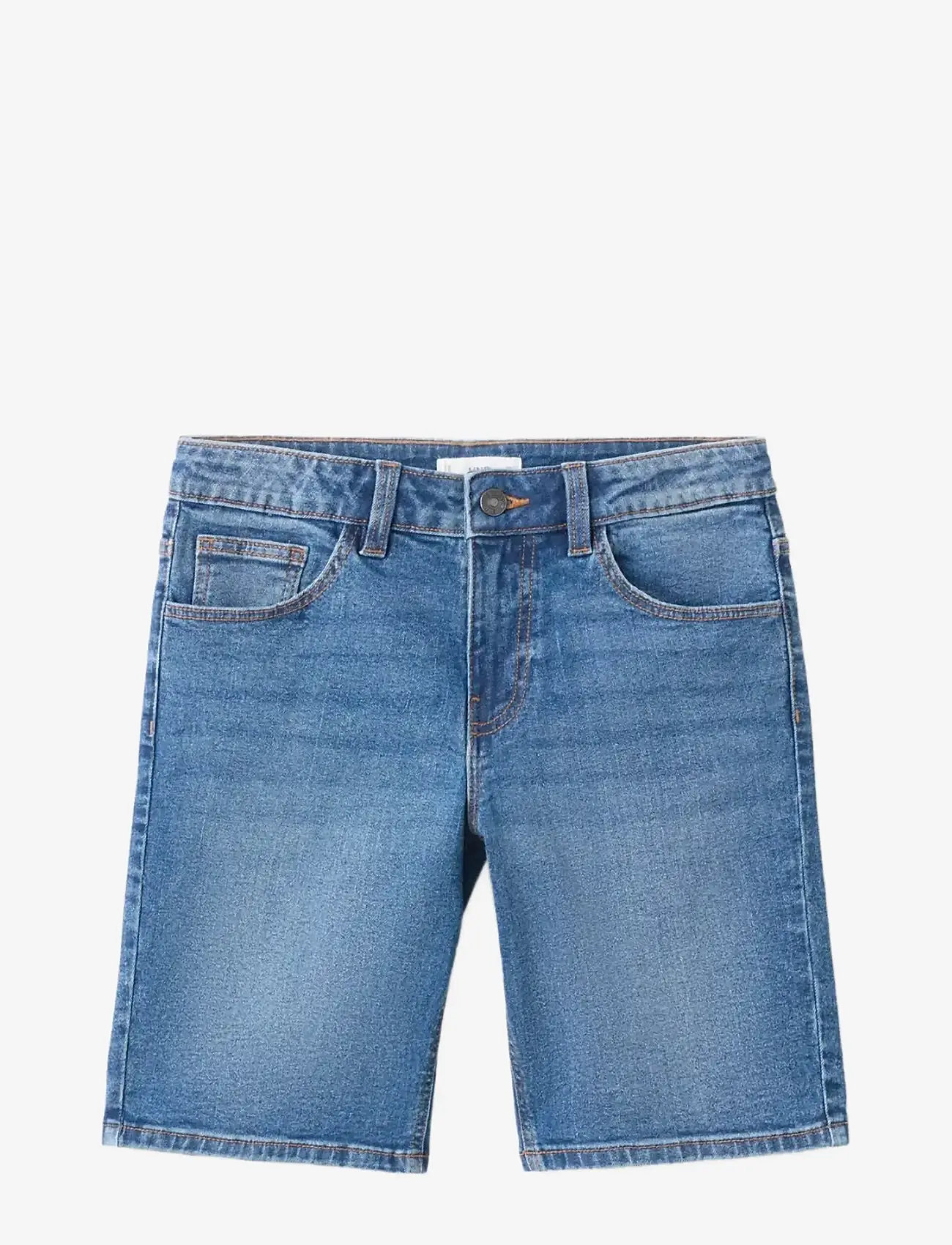 Mango - Straight-fit denim bermuda shorts - denimshorts - open blue - 0