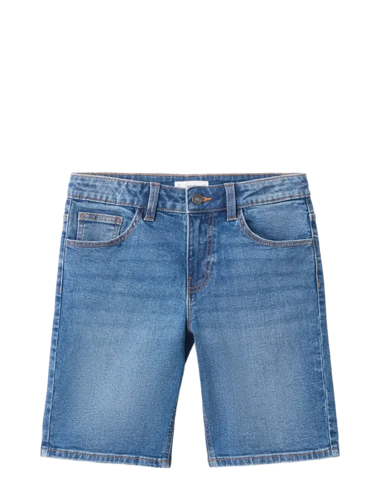Mango - Straight-fit denim bermuda shorts - jeansshorts - open blue - 0