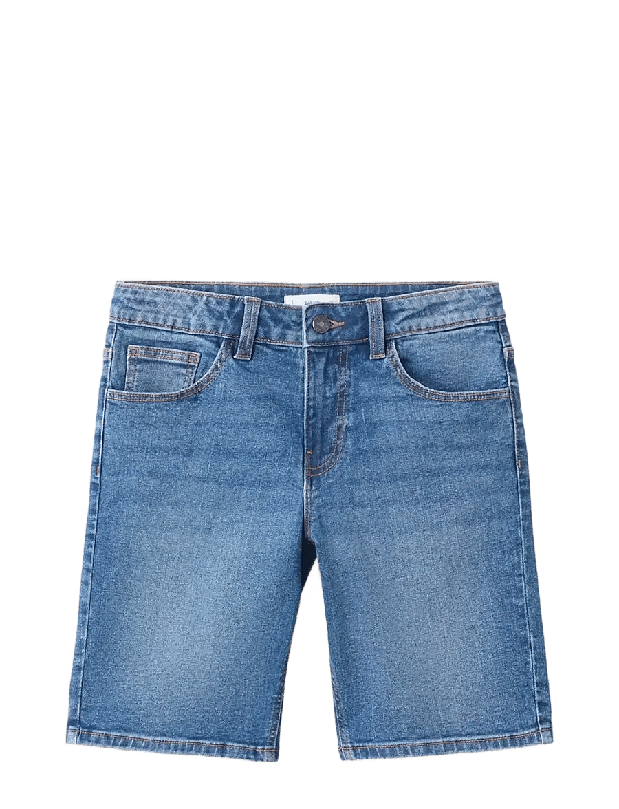 Mango - Straight-fit denim bermuda shorts - jeansshorts - open blue - 0