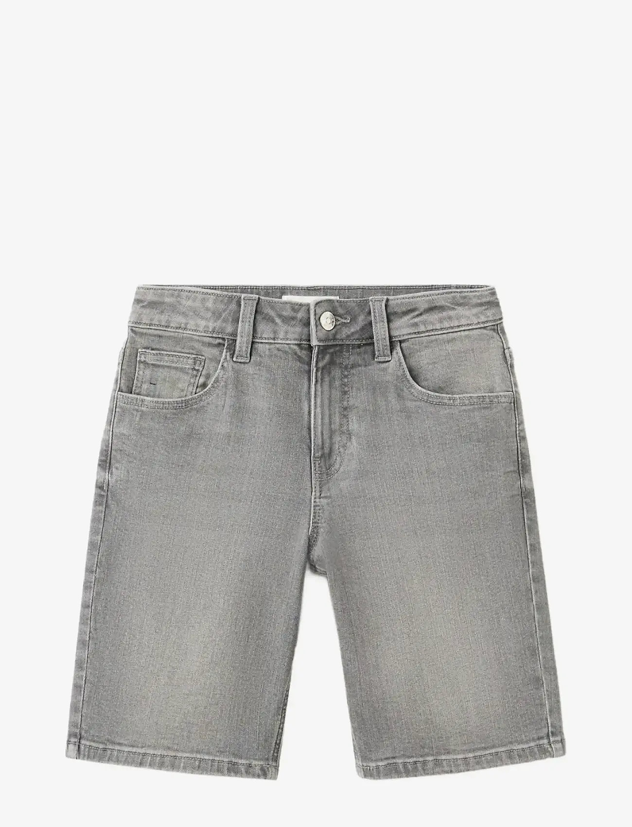 Mango - Straight-fit denim bermuda shorts - jeansshorts - open grey - 0