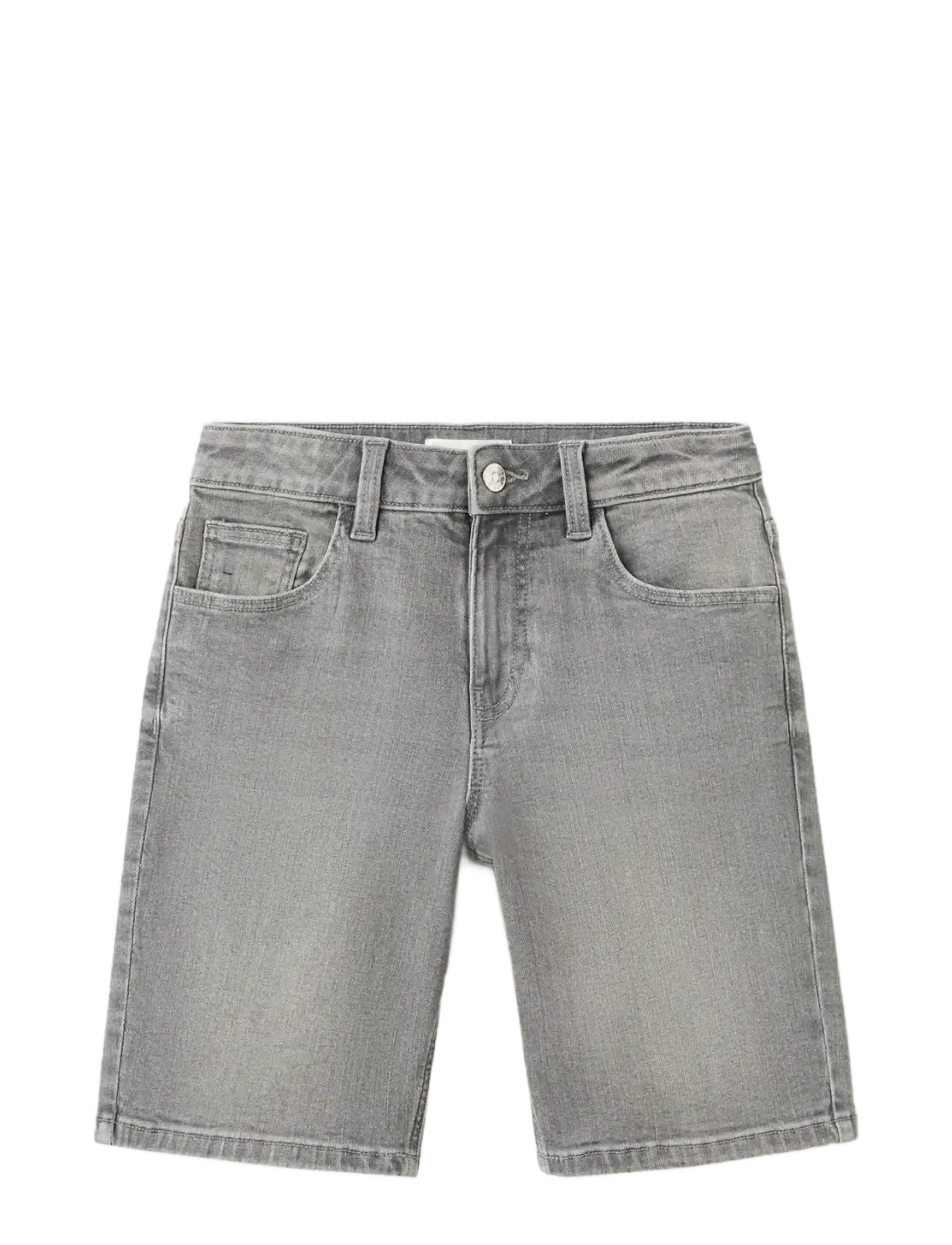 Mango Straight-fit denim bermuda shorts - Shorts - OPEN GREY / grey