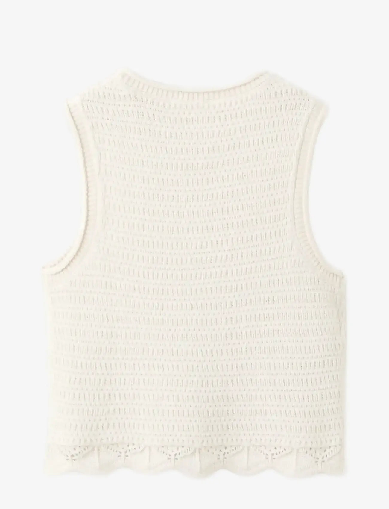 Mango - Embroidered knitted top - veste - light beige - 1