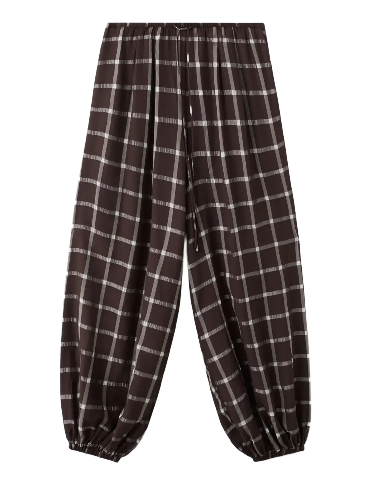 Mango Mid-rise harem pants - Byxor - DARK RED / brown