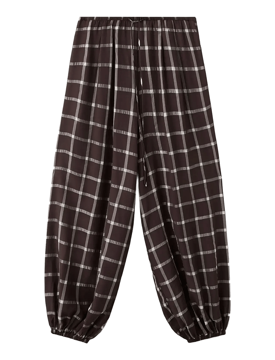 Mango - Mid-rise harem pants - hosen mit weitem bein - dark red - 1