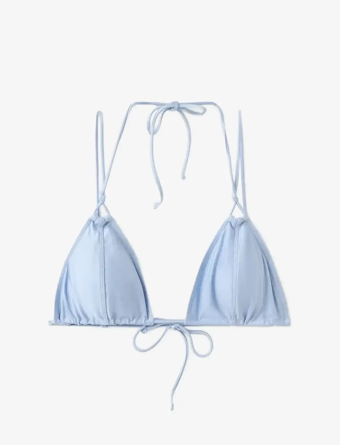 Mango - Satin effect tie-side bikini top - bikinien kolmioyläosat - lt-pastel blue - 1