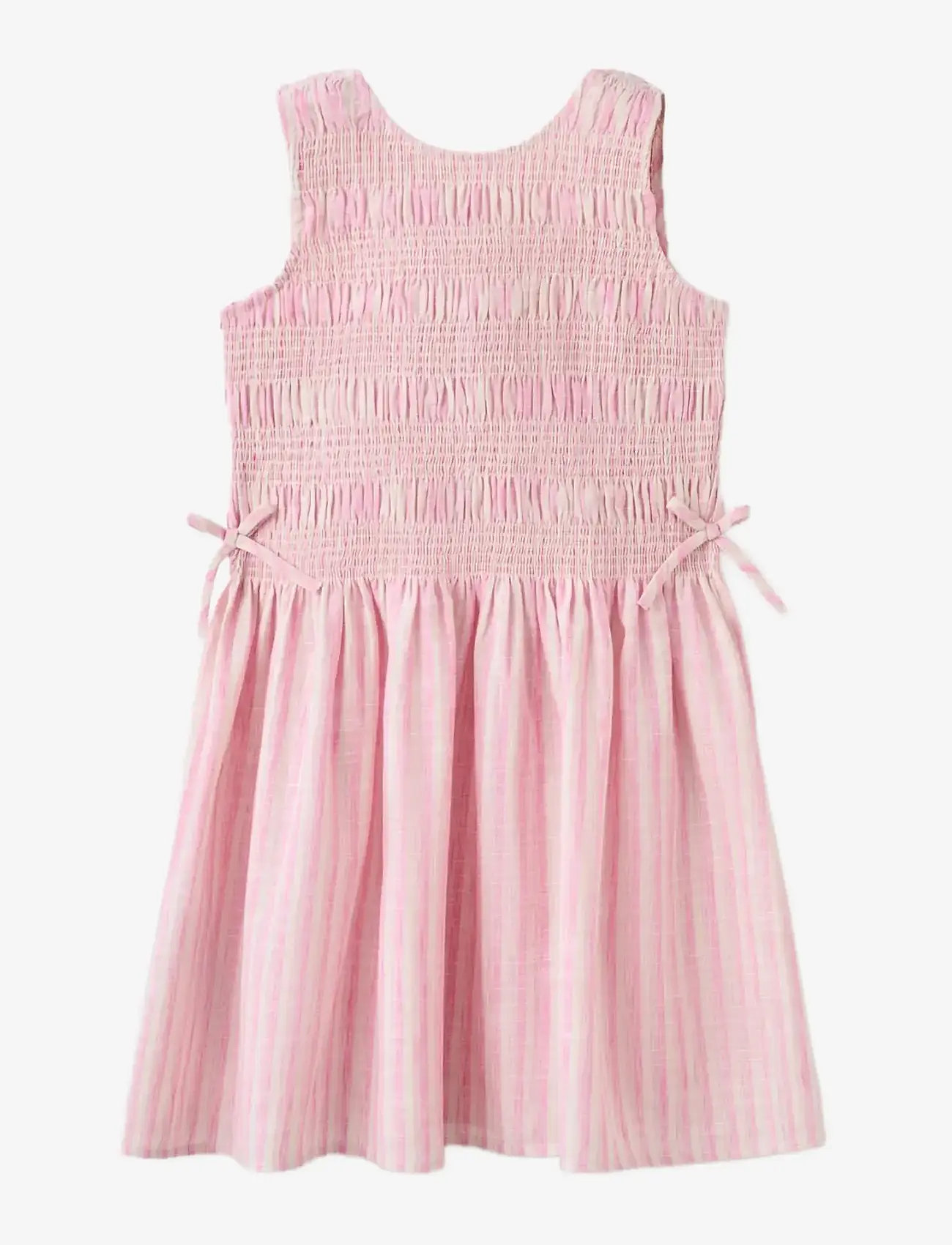 Mango - Bow striped dress - Ærmeløse hverdagskjoler - pink - 0