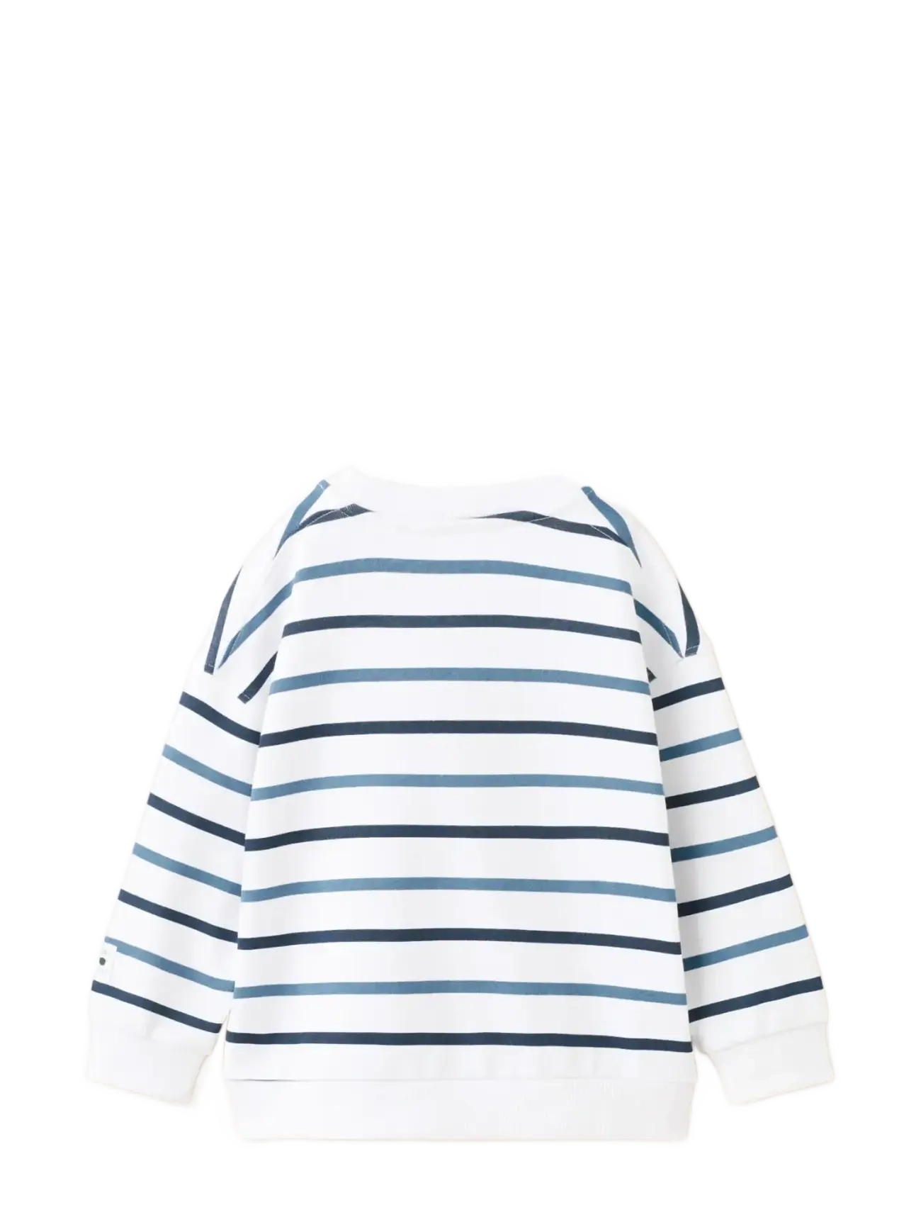 Mango - Striped cotton-blend sweatshirt - sweatshirts - navy - 2
