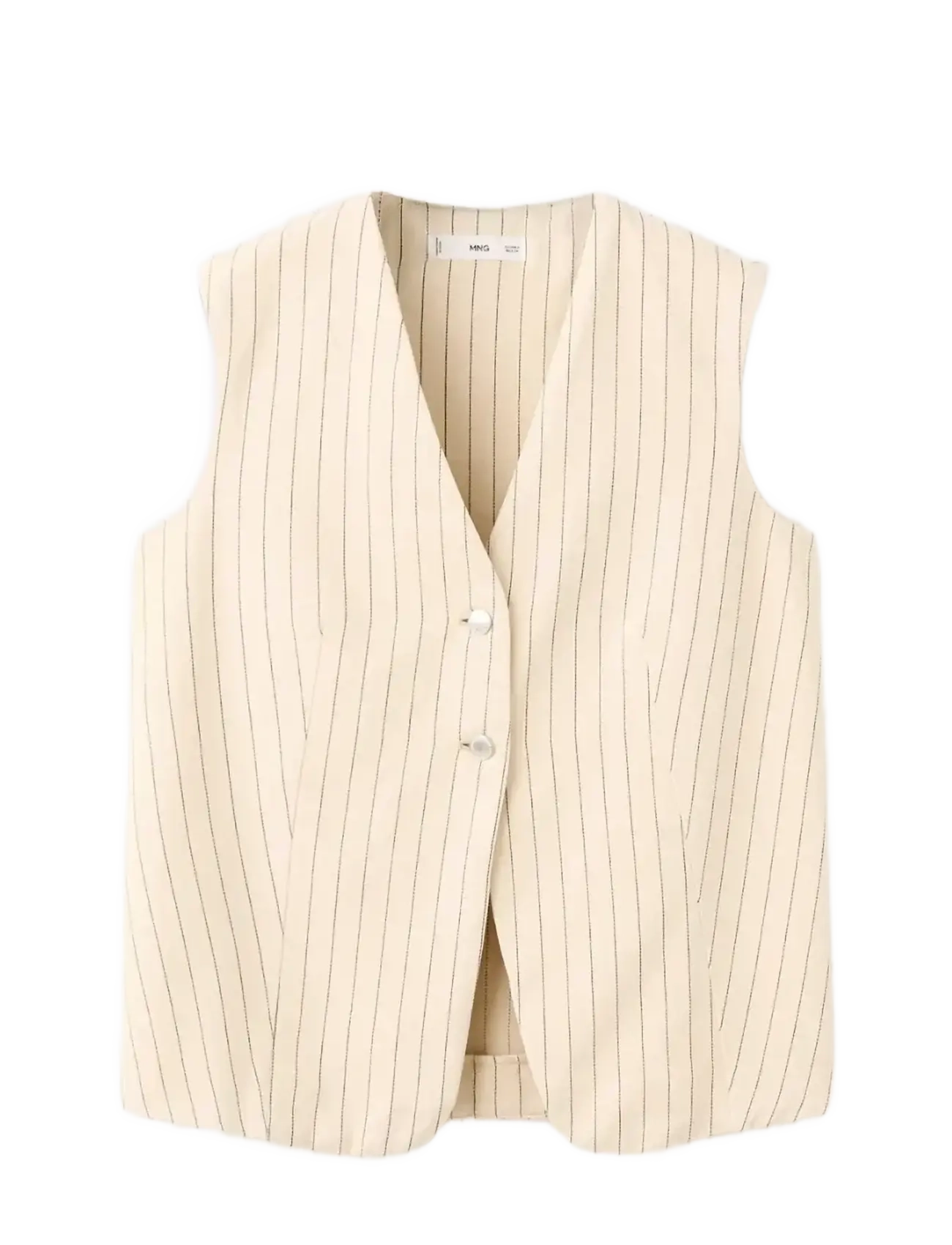 MANGO Pinstriped Anzug Weste Gelb - XL - Damen