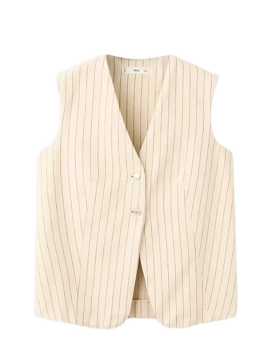 Mango - Pinstriped suit waistcoat - Ærmeløse bluser - yellow - 1