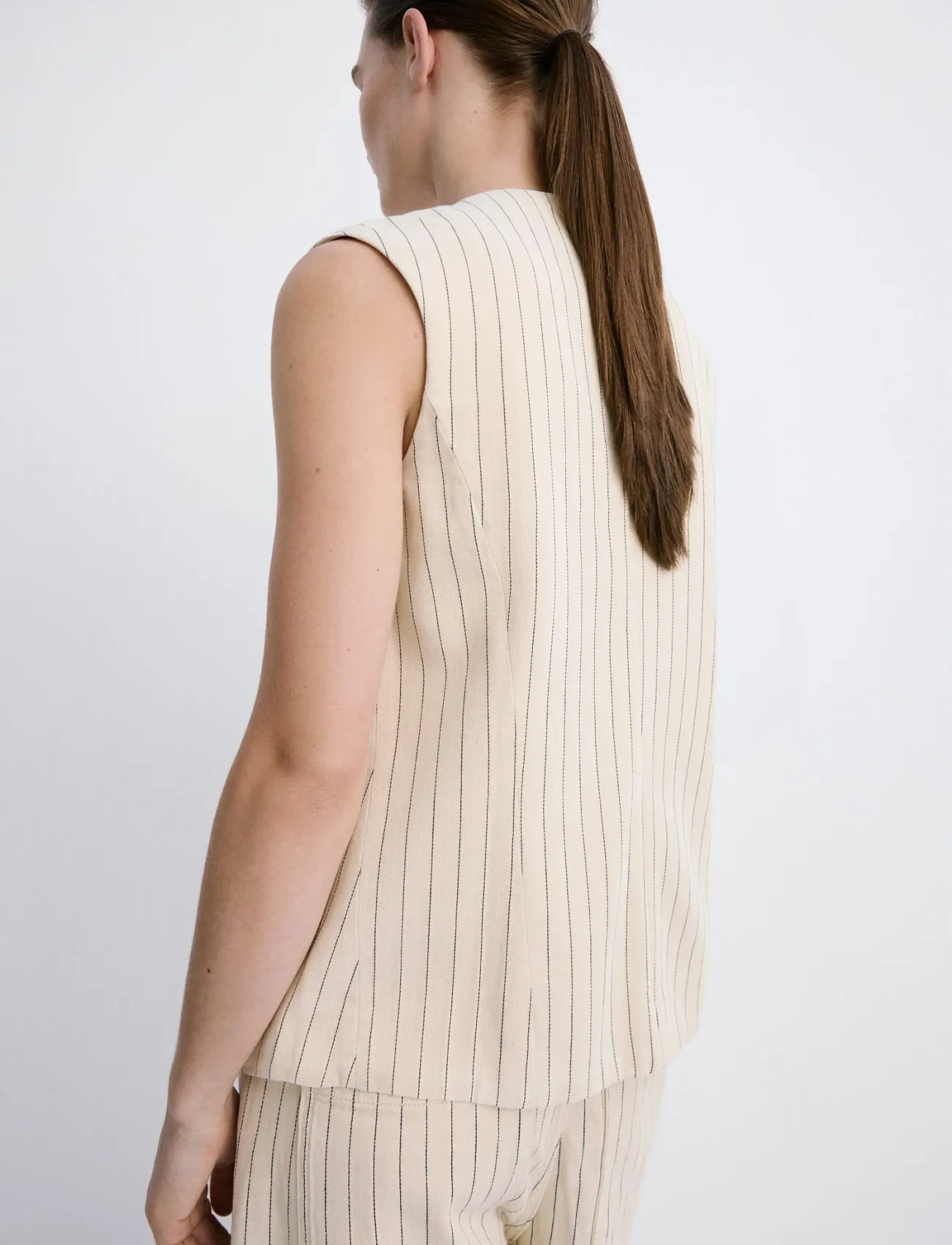 Mango - Pinstriped suit waistcoat - Ærmeløse bluser - yellow - 2