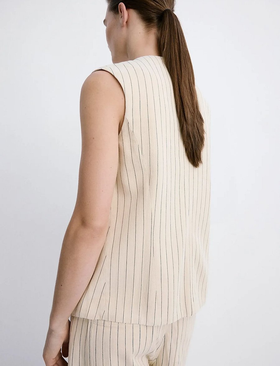 Mango - Pinstriped suit waistcoat - Ærmeløse bluser - yellow - 2
