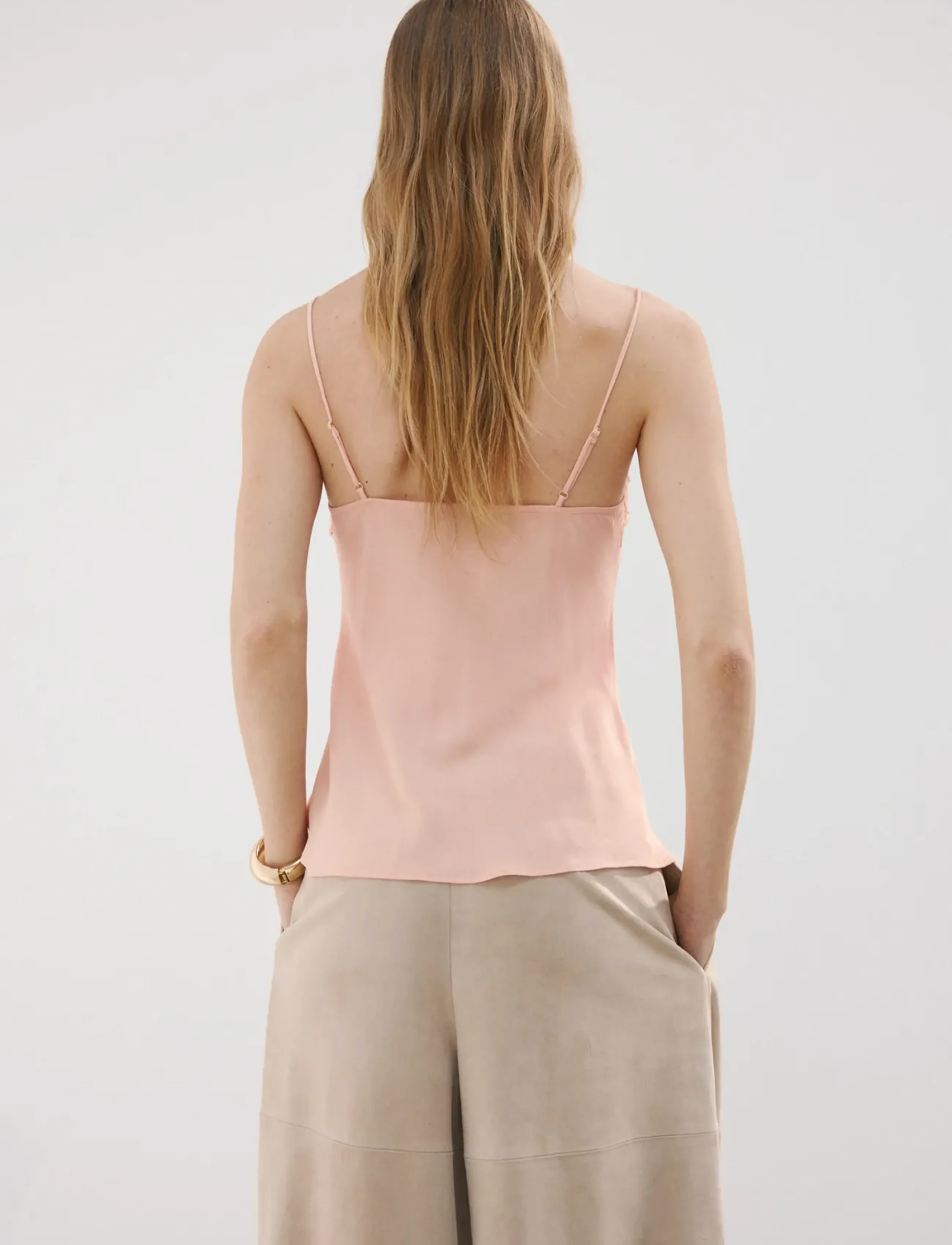 Mango - Lace trim top - laveste priser - pink - 2