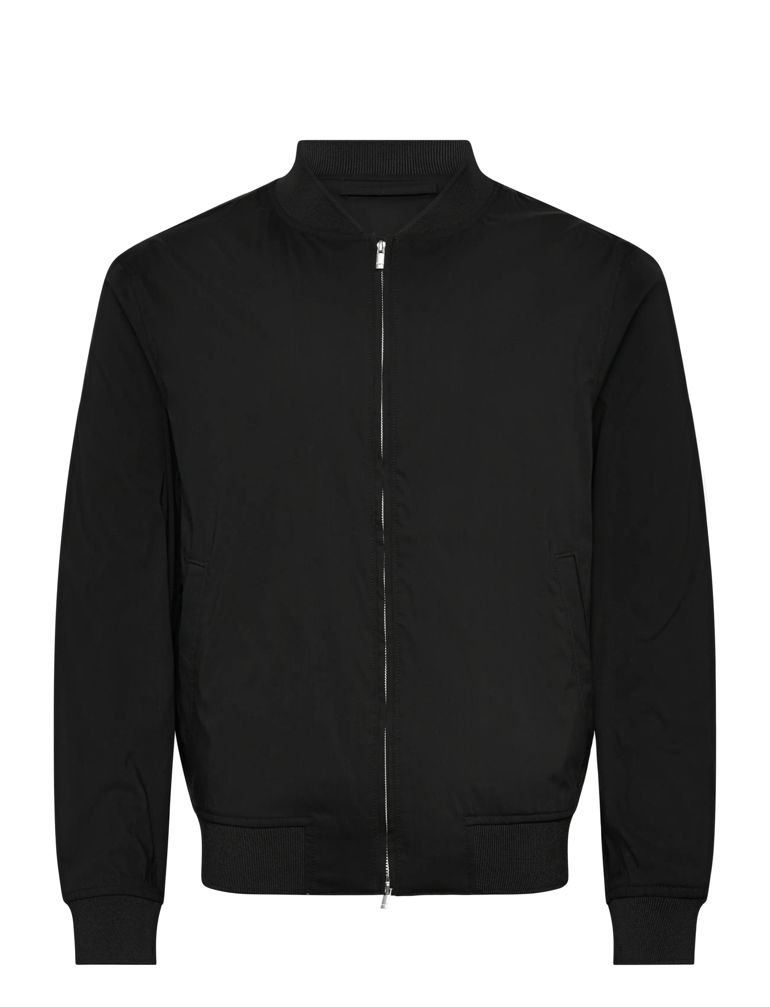 Mango Straight lyocell bomber - Clothing - BLACK / black