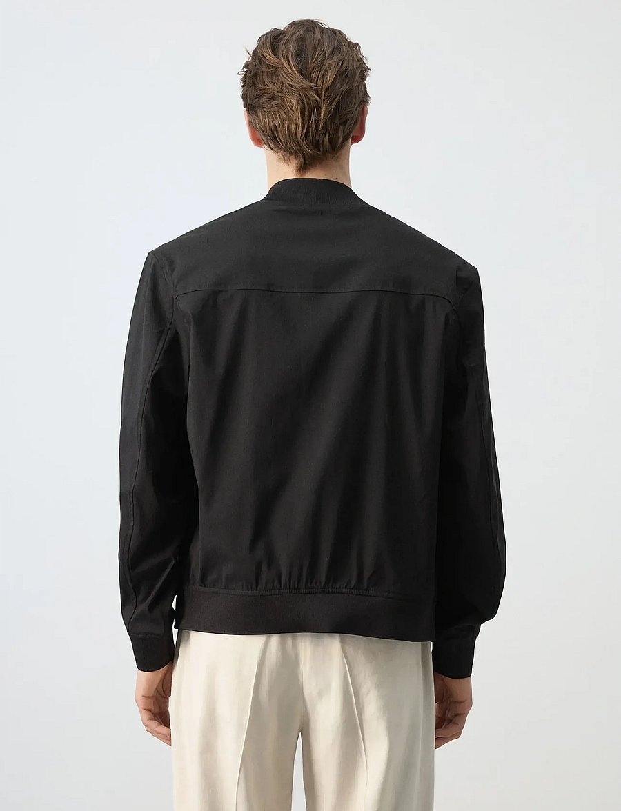 Mango - Straight lyocell bomber - efterårsjakker - black - 4
