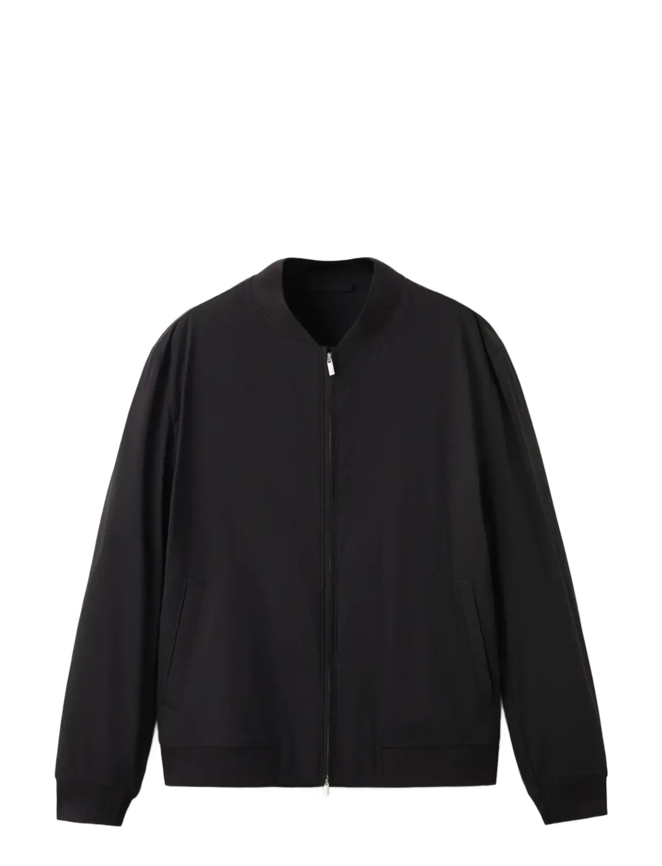 Mango - Straight lyocell bomber - overtøj - black - 3