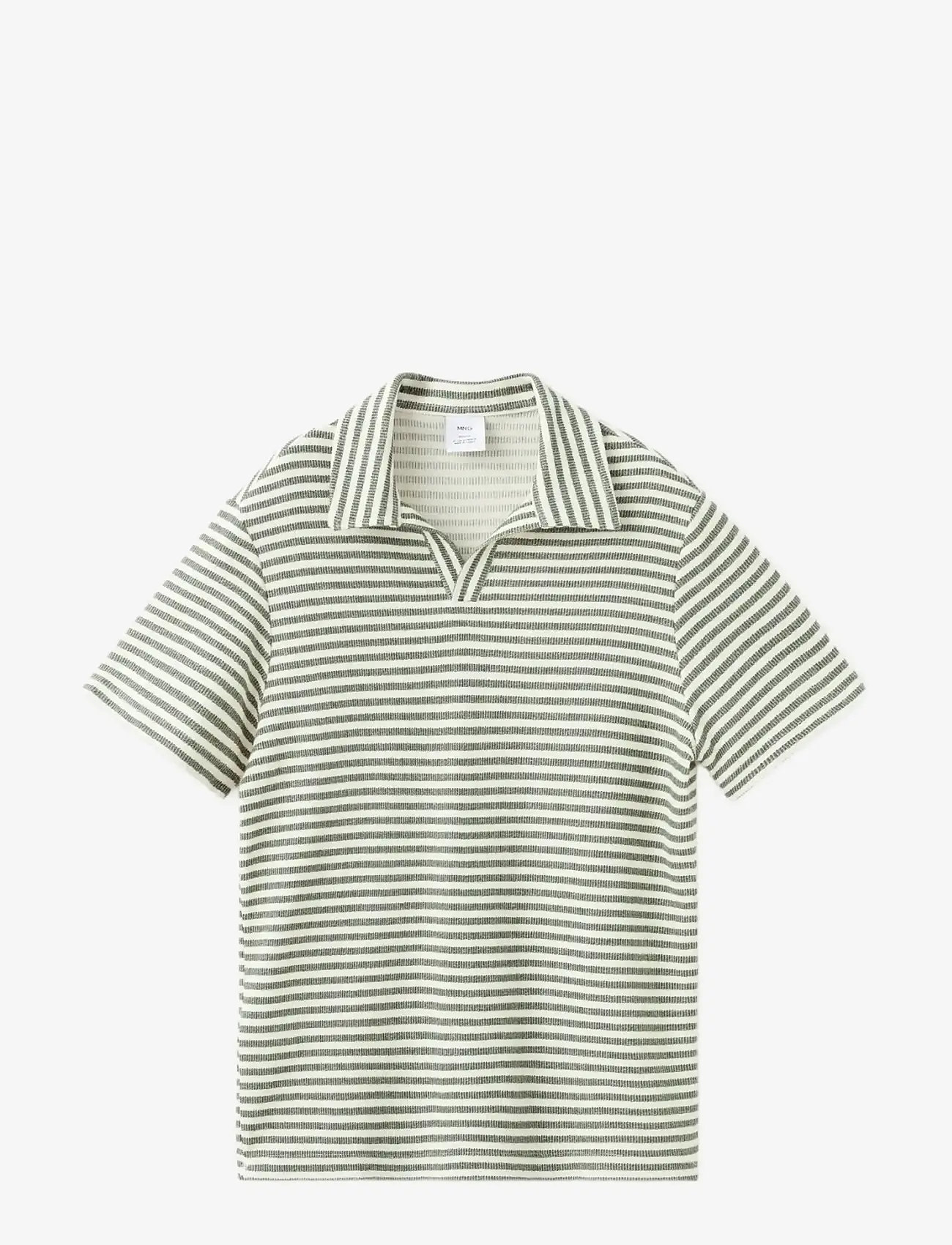 Mango - Regular fit textured stripe polo - die niedrigsten preise - medium green - 1