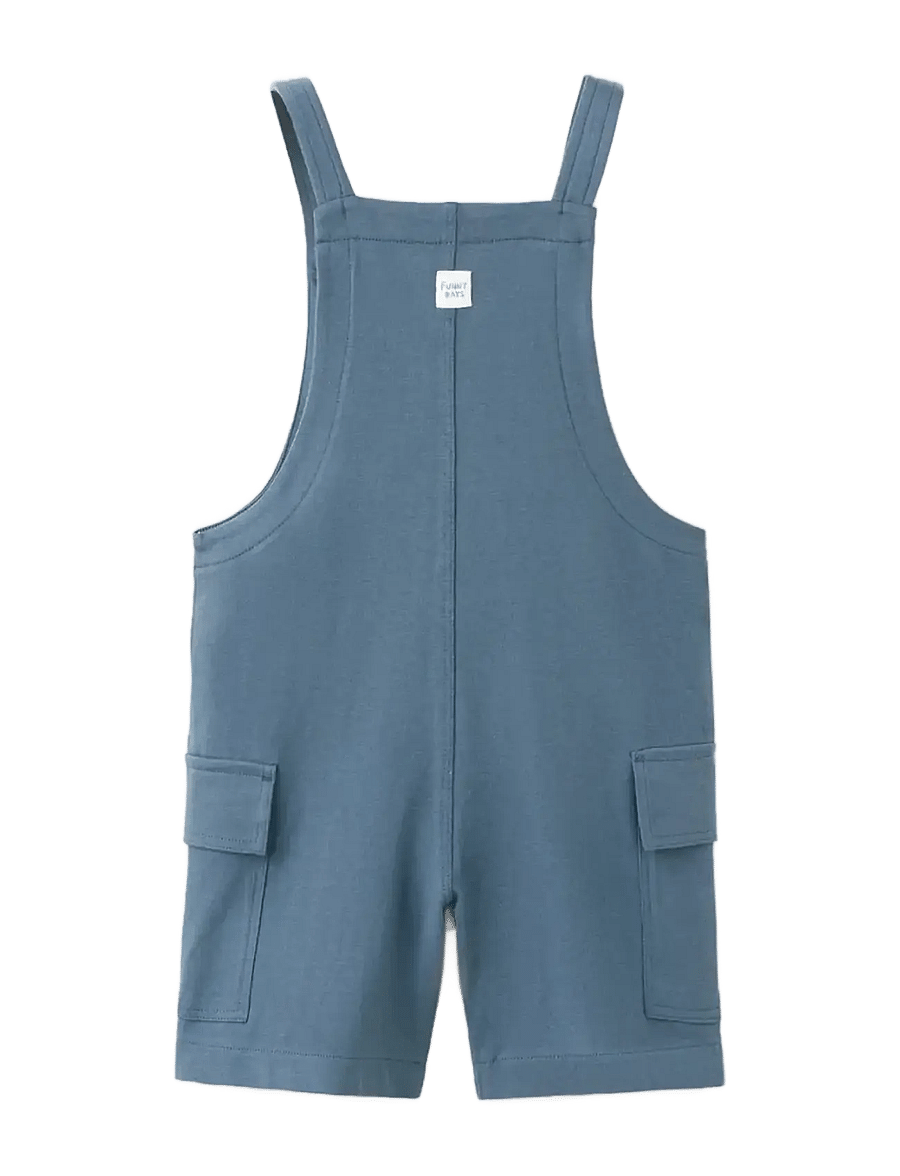 Mango - Cotton dungarees with cargo pockets - buksedragter - medium blue - 1