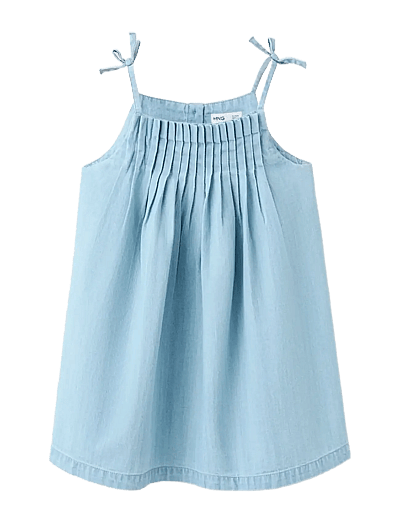 Mango Short denim dress - Klänningar & Kjolar - OPEN BLUE / blue