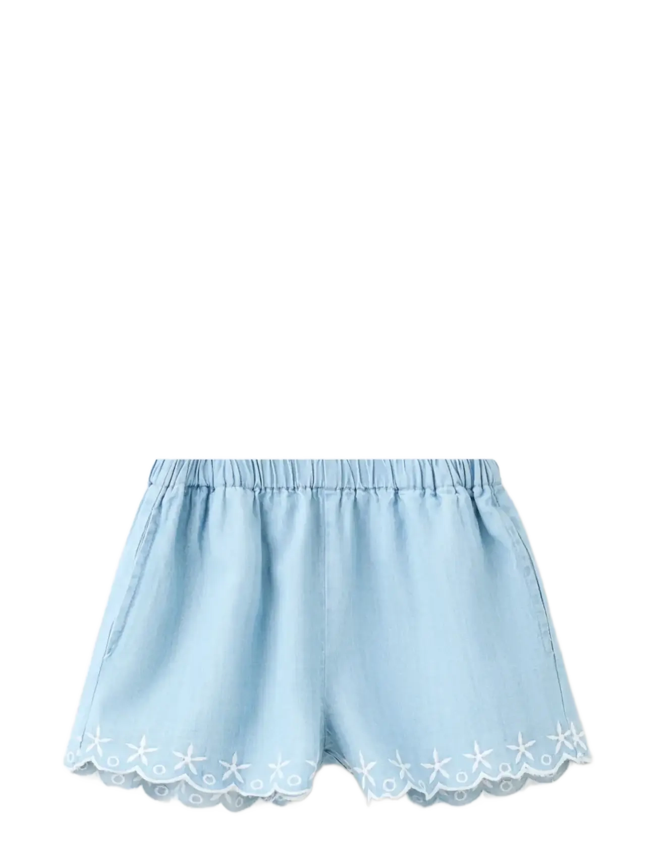 Mango Embroidered star shorts - Shorts - OPEN BLUE / blue