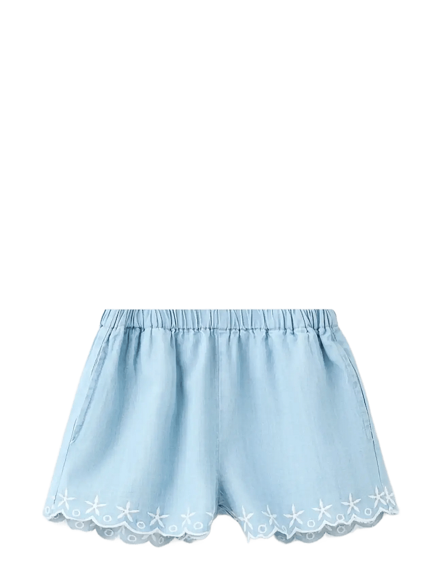 Mango - Embroidered star shorts - casual shorts - open blue - 0