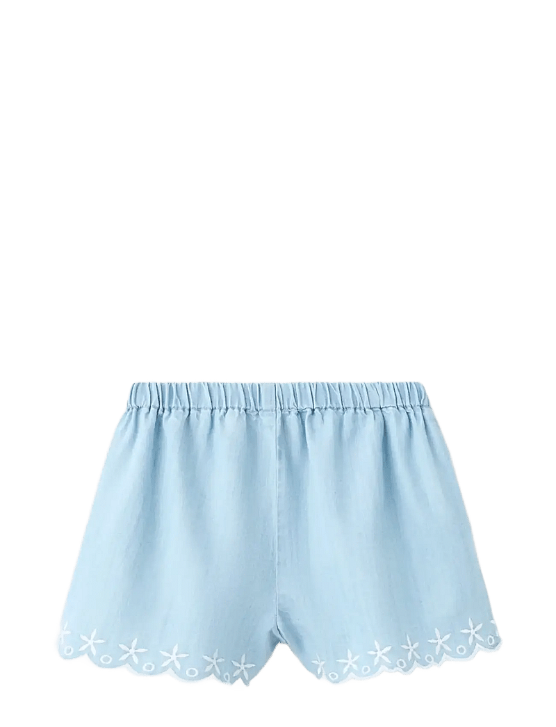 Mango - Embroidered star shorts - casual shorts - open blue - 1
