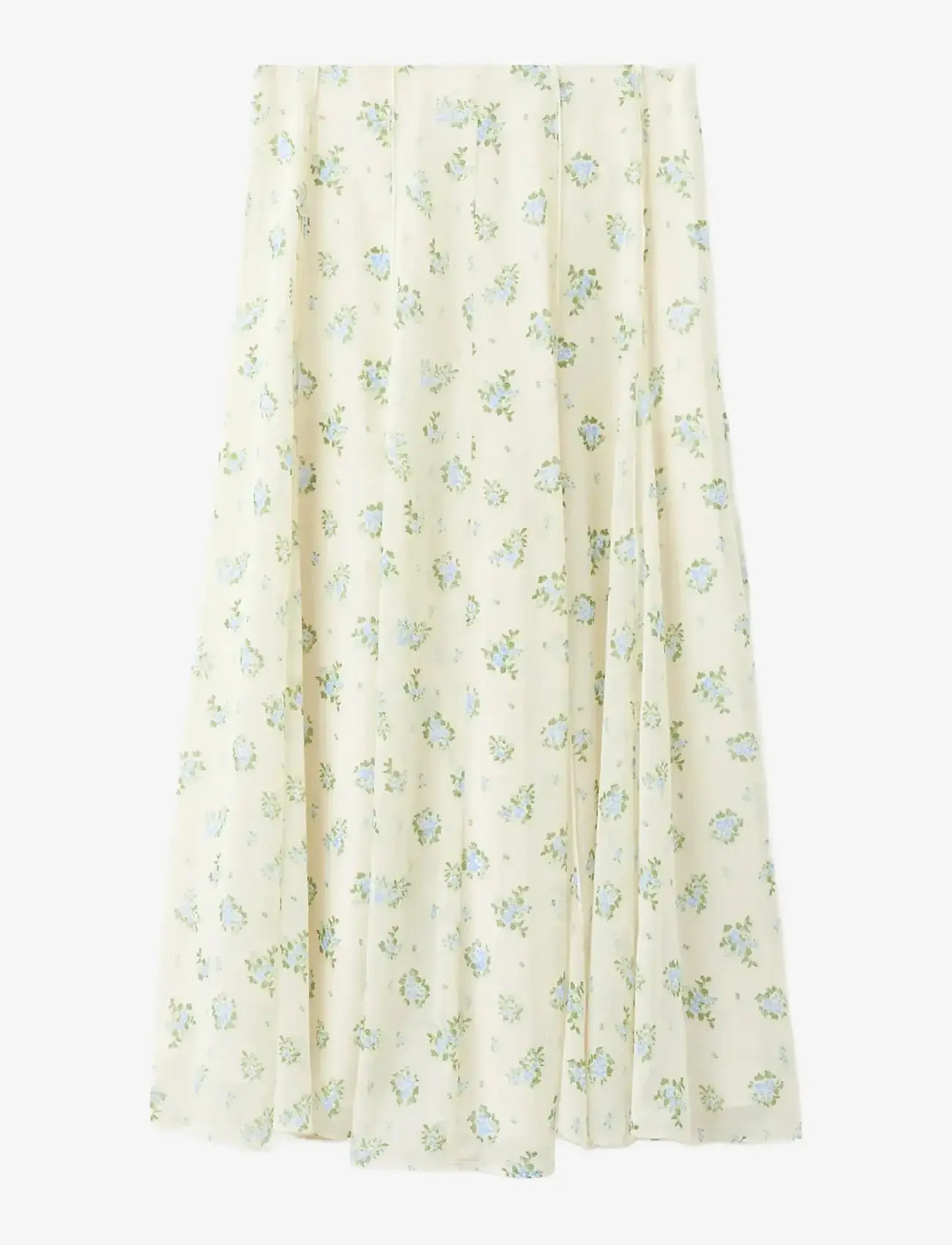 Mango - Floral godet skirt - midi nederdele - natural white - 1
