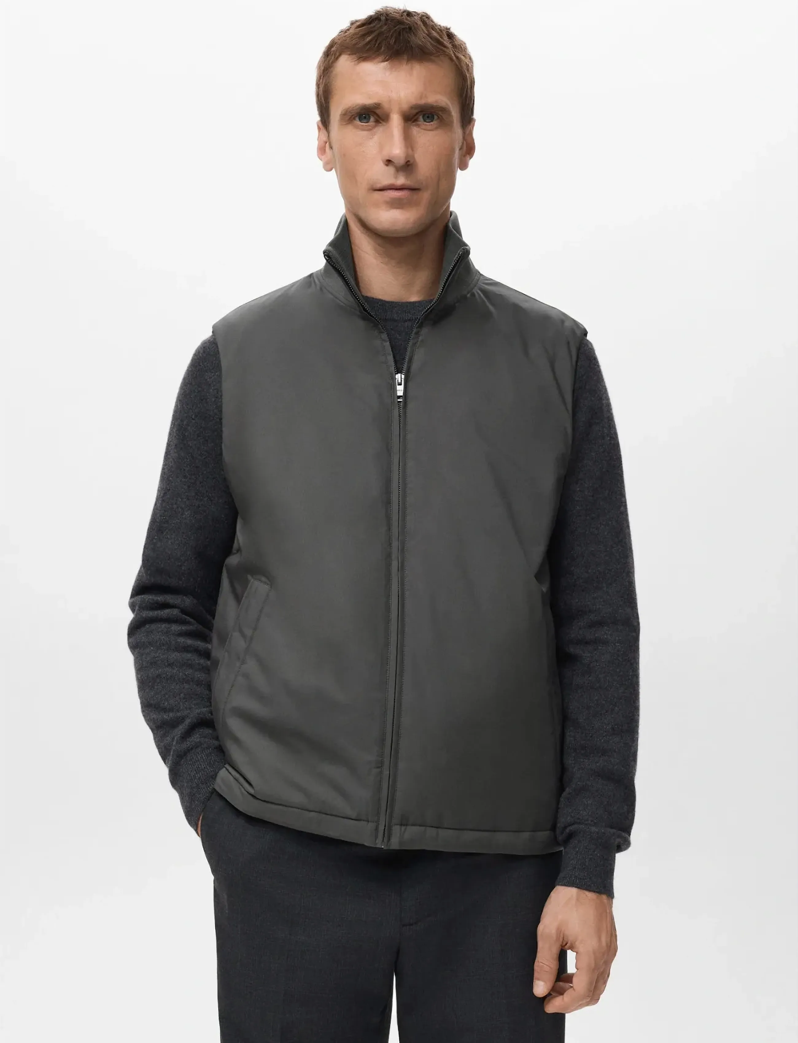 Mango Lightweight quilted gilet - Ytterkläder - GREY / grey