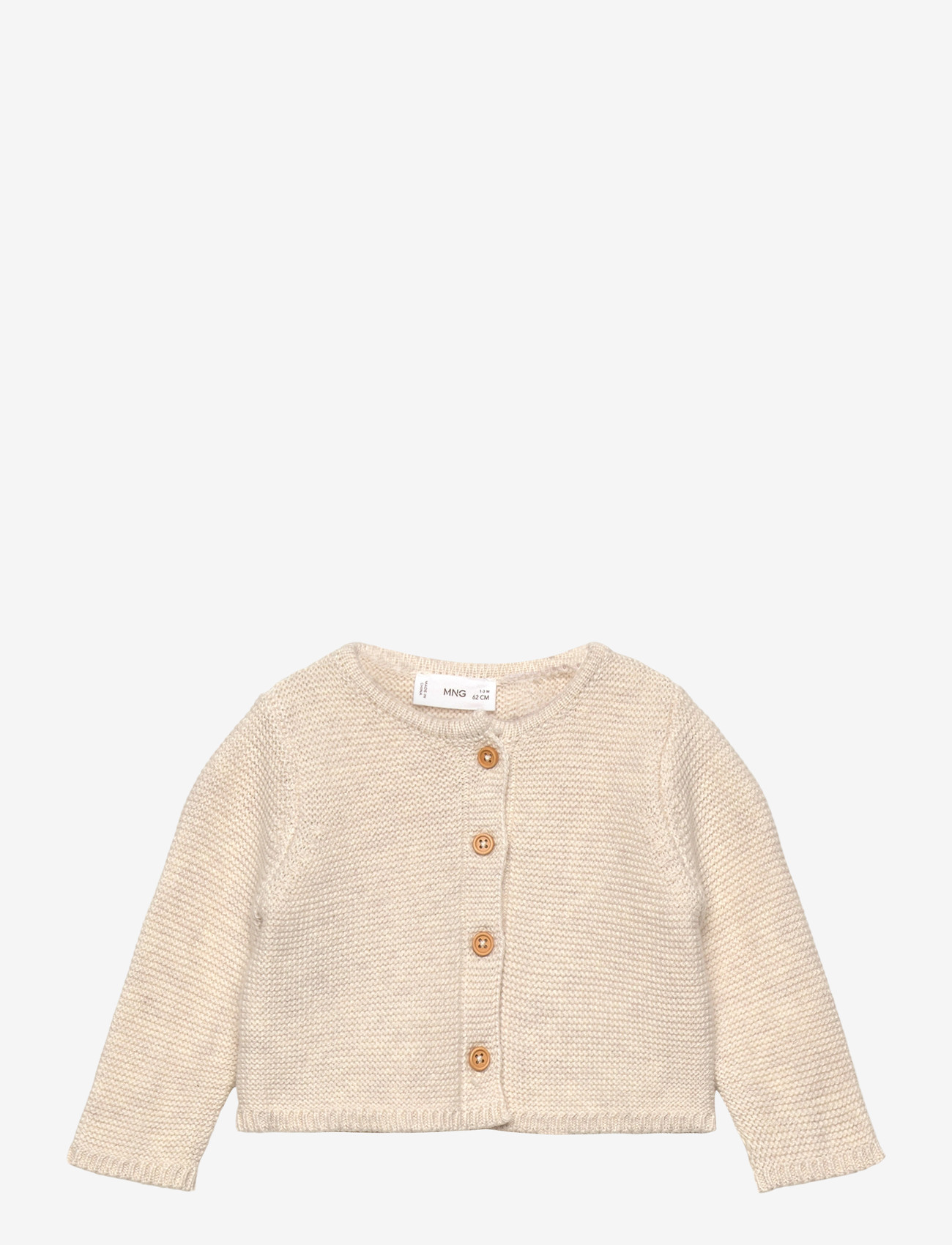 Mango - Knitted button cardigan - koftor - lt pastel brown - 0