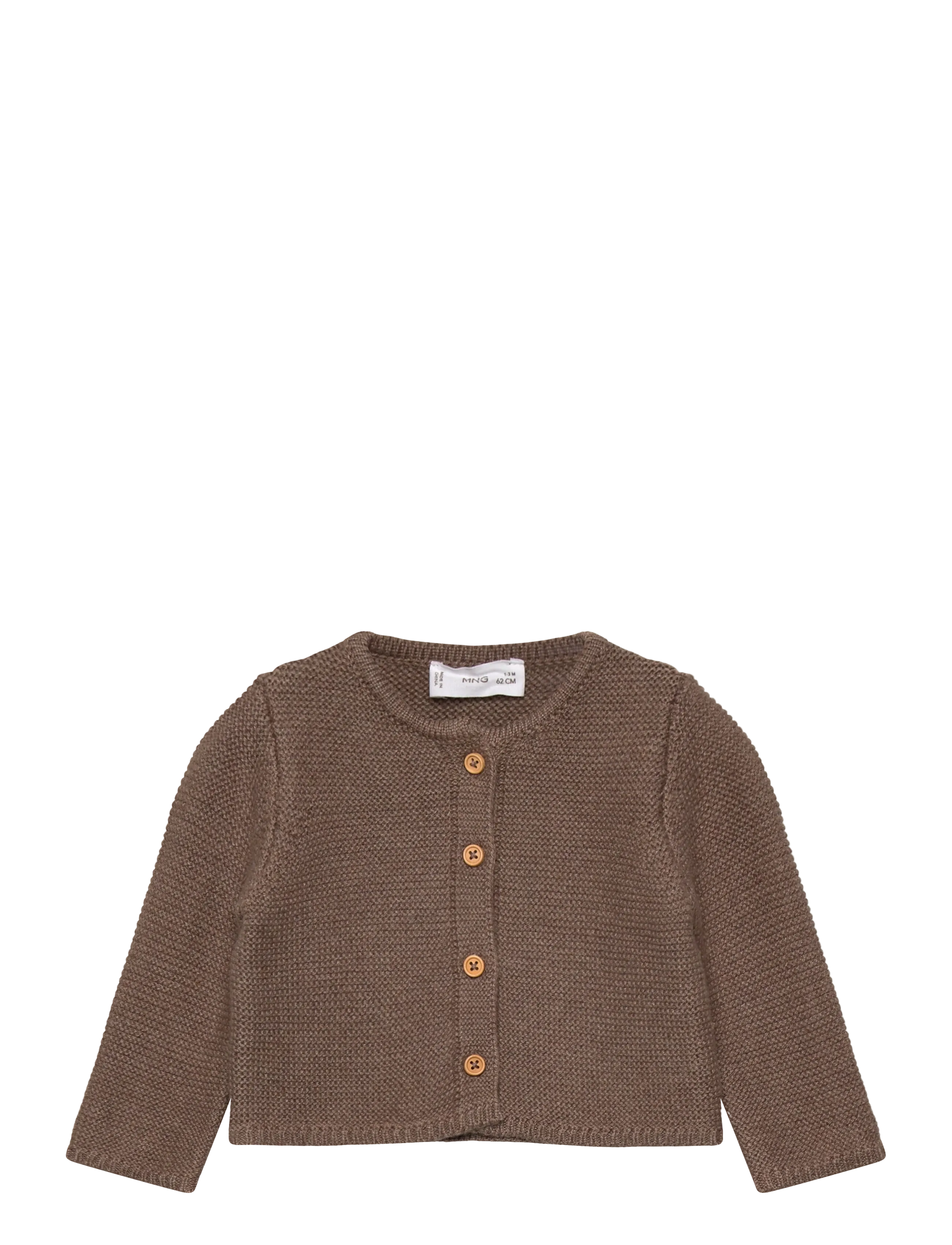 Mango Knitted Button Cardigan, 1-3M, Knitwear, Braun - Cardigans, Kinder