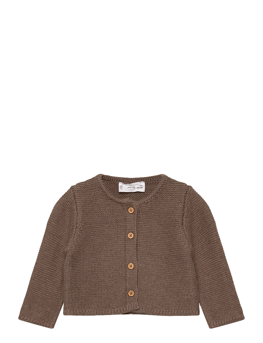 Mango - Knitted button cardigan - cardigans - medium brown - 0