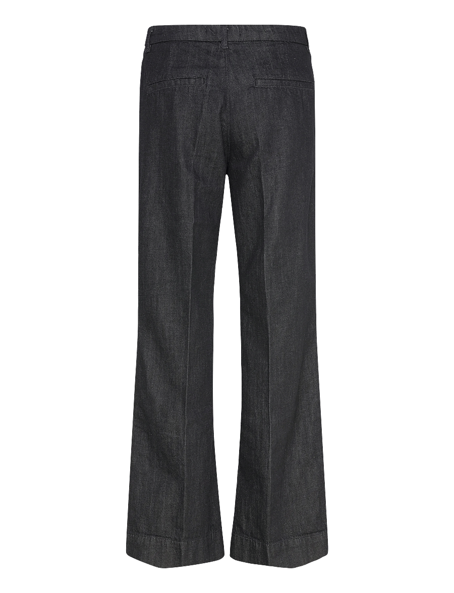 Mango - Wide leg denim trousers - utsvängda byxor - open blue - 2