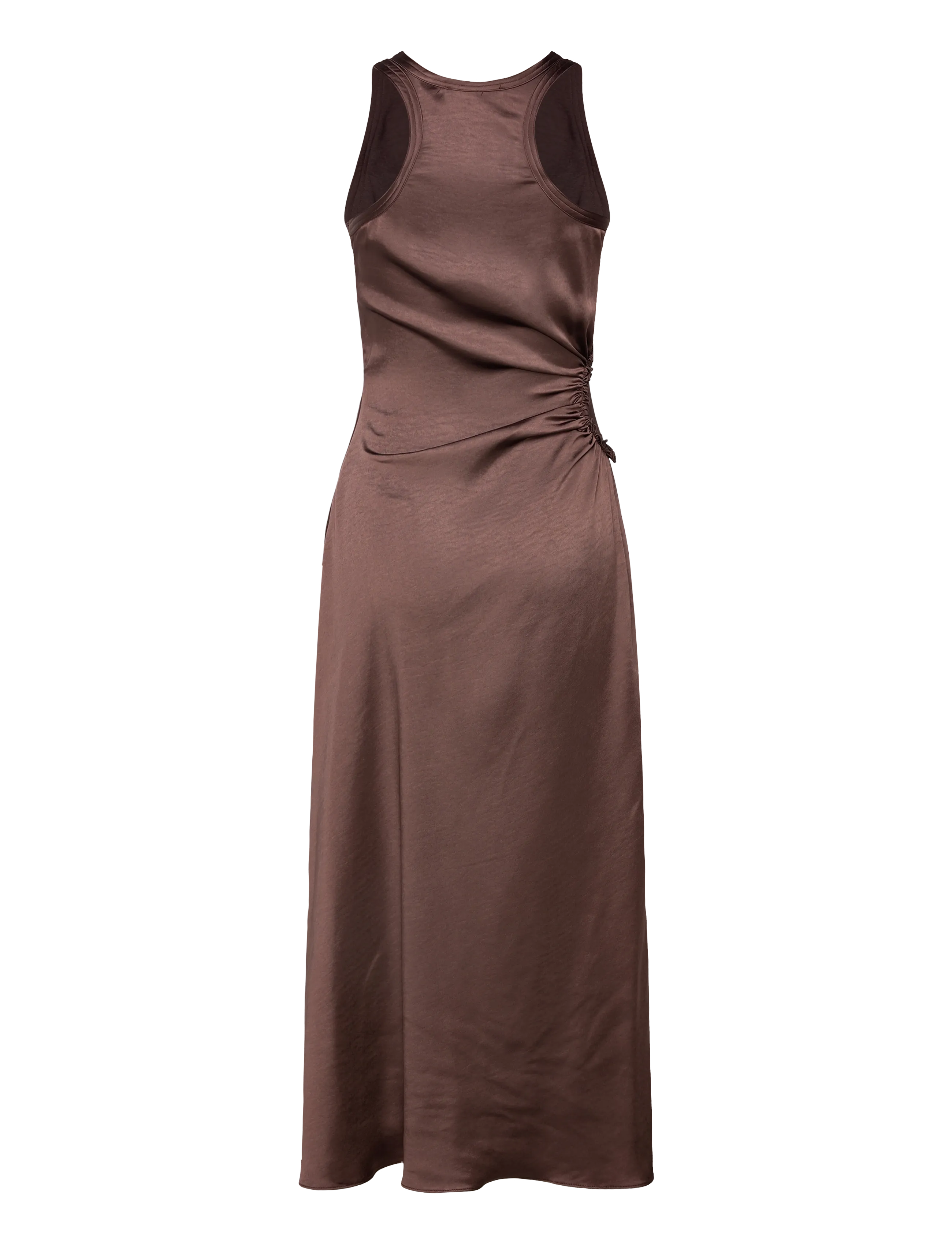 Mango - A-line dress with gathered sides - festtøj til outletpriser - medium grey - 3