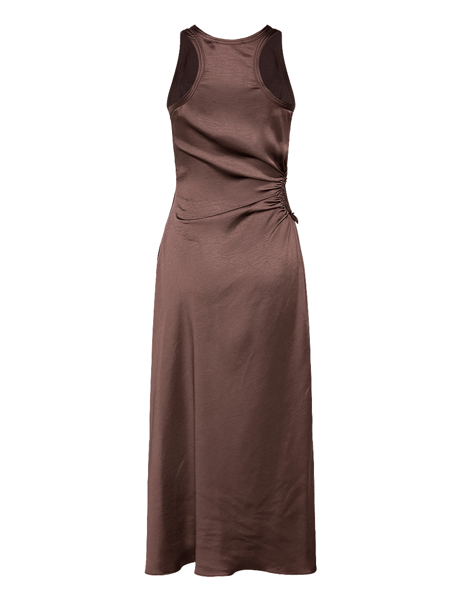 Mango - A-line dress with gathered sides - cocktailklänningar - medium grey - 3