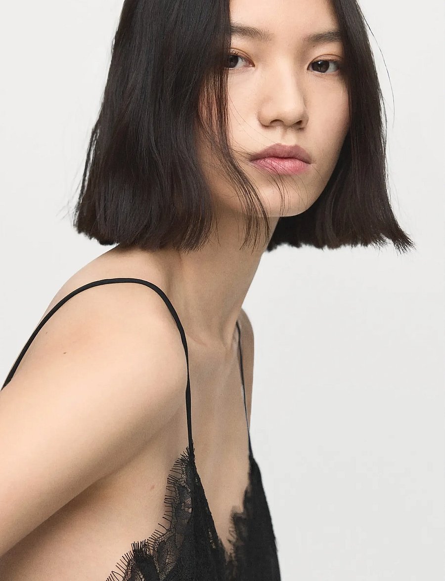Mango - Lace top - Ärmellose tops - black - 0